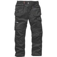 Scruffs 28 - 40" S, R & L Leg Trade Flex Slim Fit Black Work Trousers