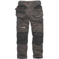 SCRUFFS TRADE STRETCH WORK TROUSERS 30W 32L GRAPHITE KNEE POCKETS CARGO PANTS