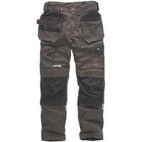 Scruffs Trade Stretch Work Trousers Grey and Black 40" W 32" L (604GX)