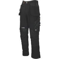 Scruffs Work Trousers Mens Black Multi-Pocket Comfortable Durable W 40" L 32"