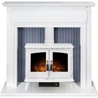 Adam Florence in White with Woodhouse Electric Stove in White