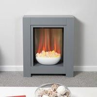 Adam Monet Fireplace Suite Grey + Electric Fire, 23"