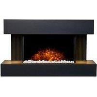 Adam Manola Charcoal grey Electric LED electric fire suite