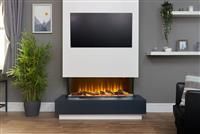Adam Fires & Fireplaces Adam Sahara Electric Inset Media Wall Fire With Remote Control, 1000Mm