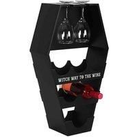 Gothic Style Coffin Wine Shelf