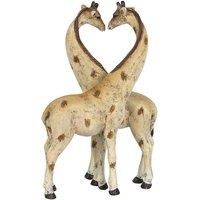 3D Printed Giraffe Heart Kissing Ornament 15cm Tall