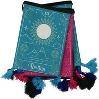 Mystical Assorted Color Fortune Teller Fabric Bunting - 26cm x 130cm (1 Pc.) - Assorted Designs - Palm Reading, Tarot, and Crystal Ball Themes, Creates a Mystical Ambience for Home, Shop, or Office