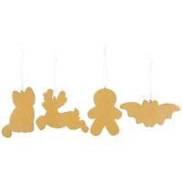 Spooky Creepmas Gingerbread Cookie Ornaments - Set of 4 Alternative Designs - Gothic Seasonal Gifts and Home Decor