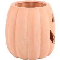 Something Different Wholesale 25cm Terracotta Cut Out Pumpkin Decoration - Handcrafted Fall Decor, Rustic Charm, Ideal for Halloween and Thanksgiving, Indoor/Outdoor Use