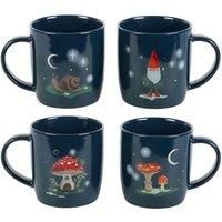 Dark Forest Coffee Mug Black Mystical Witch Gothic Forest Bee Moon Ceramic Cup
