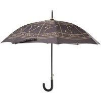 Black Astrology Wheel Umbrella - Stylish Compact Umbrella with Zodiac Sign Design, Windproof Construction, Auto Open/Close Button, Portable and Lightweight, Ideal for Rainy Days and Sun Protection