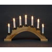 Christmas Candle Bridge Wooden Pre-Lit Xmas Arch Window Lights Decoration 7 LED