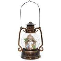 Christmas Brown Lantern Musical LED Lights Xmas Party Home Nativity Decorations