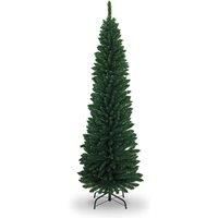 Slim Christmas Tree Pencil Pine Artificial Bushy XMAS Decoration 4/5/6/7/8FT UK