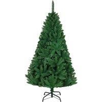 SHATCHI Bushy Imperial Pine Artificial Deluxe Christmas Tree Hinged Branches Pencil Point Tips with Metal Stand Xmas Home Decorations, PVC, Green, 10Ft/300CM