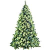 SHATCHI Bushy Imperial Pine Artificial Deluxe Christmas Tree Hinged Branches Pencil Point Tips with Metal Stand Xmas Home Decorations, PVC, White, 12Ft/360CM
