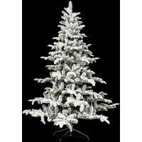 Pre Lit Christmas Tree Snow Covered Flocked Hinged Luxury Xmas Home Decor 6FT