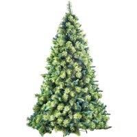 SHATCHI Kentucky Pine Green Pencil Needle Tips Plain Bushy Artificial Christmas Tree Holiday Premium Home Xmas Festive Decorations, PVC, 8FT