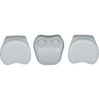 Comfort Set - 2 Polyurethane Light Grey Head Rest Pillows and Drink Cup Holder Spa Accessories for Spa Hot Tubs