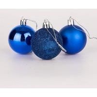 60mm/6Pcs Christmas Baubles Shatterproof Blue, Christmas Tree Decorations Ball Ornaments Balls Xmas Hanging Decorations Holiday Decor - Shiny,Matte,Glitter
