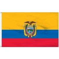 Large 5 x 3FT (150x90Cm) Ecuador National Flag Ecuadorian Polyester Fabric Brass Eyelets for FIFA World Cup Football Rugby Sports Supporter