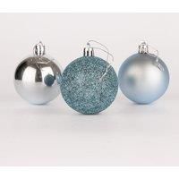 50mm/18Pcs Christmas Baubles Shatterproof Light Blue, Christmas Tree Decorations Ball Ornaments Balls Xmas Hanging Decorations Holiday Decor - Shiny,Matte,Glitter