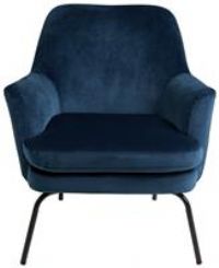 Habitat Celine Velvet Accent Chair - Blue