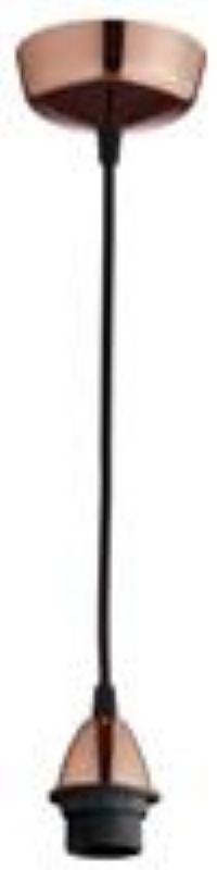 Argos Home Pendel Electric Light Fitting Black & Copper 1.2M