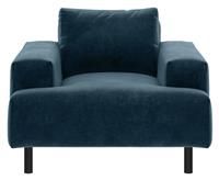Habitat Julien Velvet Armchair - Navy