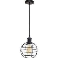4lite WiZ Connected Smart LED Pendant with Pear Cage & ST64 Amber Vintage Lamp