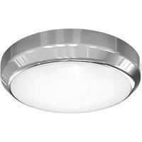 4lite Indoor Maintained Emergency Round LED Wall/Ceiling Light Chrome 13W 1100lm (738RR)