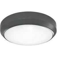 4lite Indoor Maintained Emergency Round LED Wall/Ceiling Light Graphite 13W 1100lm (958RR)