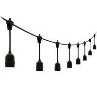 4lite Outdoor LED Weatherproof Festoon String Lighting 10m Length IP44 20x Bulb Holders - 20 x ES Light Bulbs Required