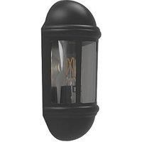 4lite Outdoor IP65 Half Wall Lantern Black (976RR)