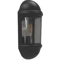 4lite Outdoor Half Wall Light/Lantern With PIR Sensor Black (269RR)