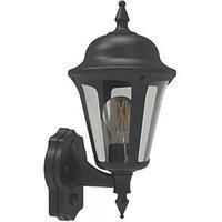 4lite Outdoor IP65 Wall Lantern With PIR Sensor Black (583RR)