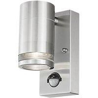 4lite Marinus Outdoor Wall Light With PIR & Photocell Sensor Stainless Steel 2 Pack (793GR)