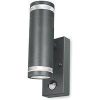 4lite Marinus Outdoor Bi-Directional Wall Light With PIR & Photocell Sensor Anthracite 2 Pack (779GR)