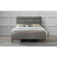 Mayfair Grey Fabric Bed Frame, Double