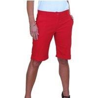 Womens Above Knee Shorts with Turn Up Cuff Mid Rise Stretch Bermuda 8-22