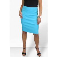 icecoolfashion Women/'s Stretch Smart Casual Bodycon Pencil Skirt Ladies Above Knee Special Occasion Slim Fit Office Skirt Light Turquoise (12)