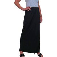 icecoolfashion Women/'s Elasticated Waist Maxi Skirt Ladies Smart Elegant Full Length Straight Skirt Black (22)