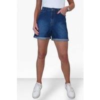 Womens Mom Style Denim Shorts Ladies 100% Cotton Denim High Waisted Shorts