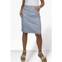 Paulo Due Women/'s Knee Length Stretch Chino Pencil Skirt Ladies Jeans Style Heavy Cotton Casual Summer Skirt Silver Grey 8-20 (20)