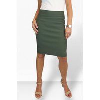 icecoolfashion Women/'s Stretch Smart Casual Bodycon Pencil Skirt Ladies Above Knee Special Occasion Slim Fit Office Skirt Deep Khaki (8)