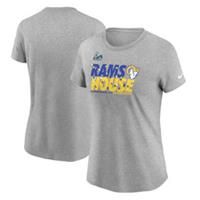 Los Angeles Rams T-Shirt (Size M) Women's NFL Nike Grey Super Bowl Top - New