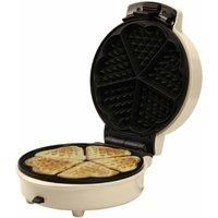 EMtronics Cream 5 Heart Belgian Waffle Maker Non-Stick with Temperature Control
