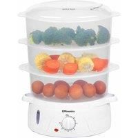 EMtronics 3 Tier Food, Meat, Veg Steamer 10 Litre with Timer For Vegetables