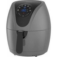 EMtronics EMDAF45LGR Digital Family Size Air Fryer 4.5 Litre with 7 Preset Menus for Oil Free & Low Fat Healthy Cooking, 60-Minute Timer - Grey