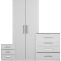 Sudbury 3 Piece Double Wardrobe Bedroom Furniture Set